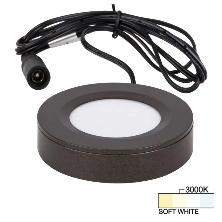 Task Lighting - 180 Lumens/Fixture 12-volt Standard Output Pearl Series Puck Light,