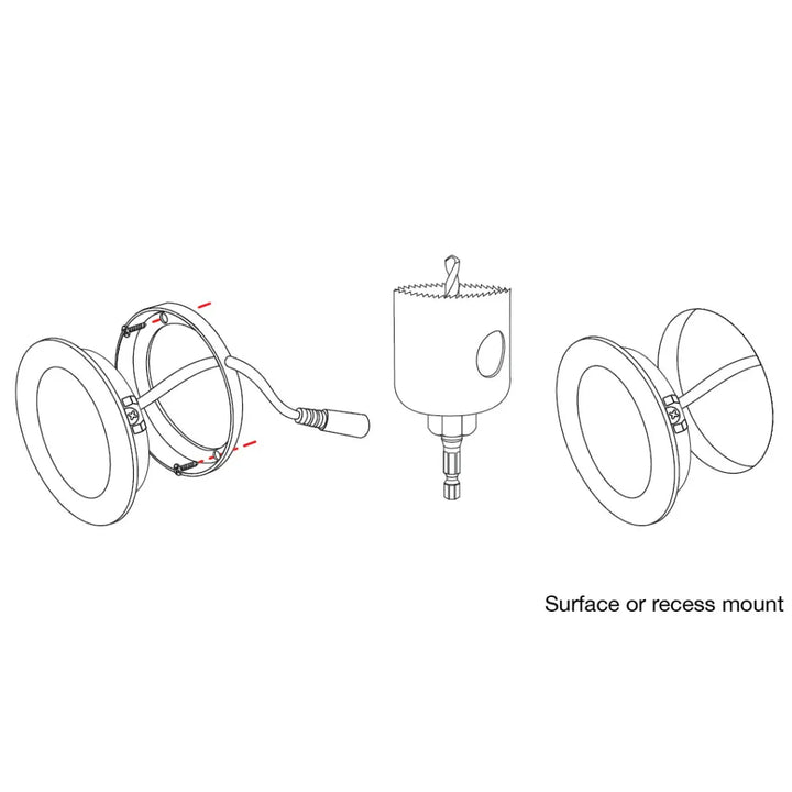 Task Lighting - 180 Lumens/Fixture 12-volt Standard Output Pearl Series Puck Light,