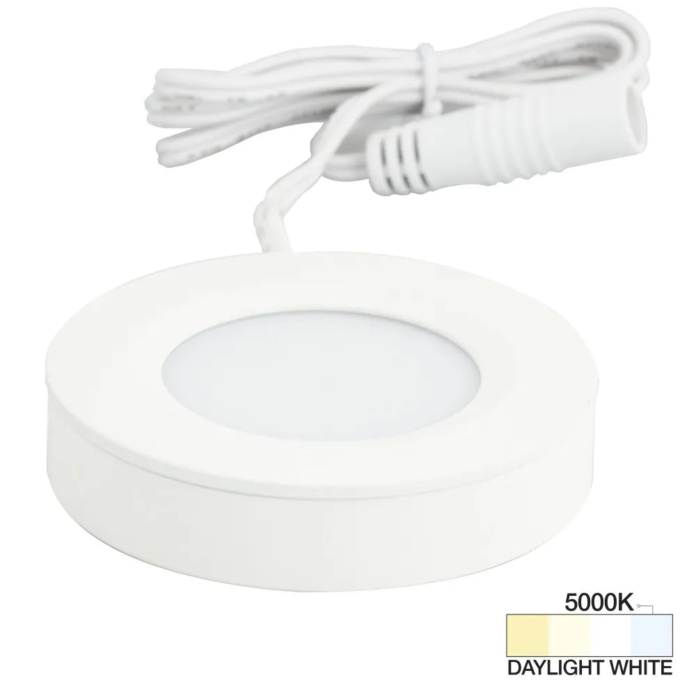 Task Lighting - 180 Lumens/Fixture 12-volt Standard Output Pearl Series Puck Light,