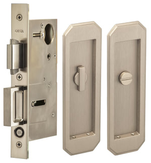 Omnia - Transitional Pocket Door Mortise Privacy Kit