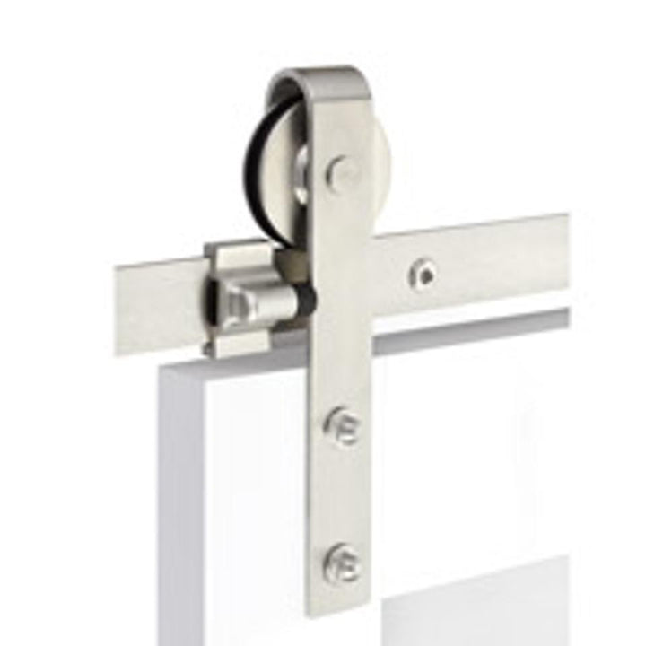 EMTEK - Barn Door Track - Face Mount - Stainless Steel