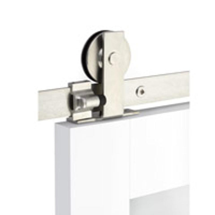 EMTEK - Barn Door Track - Face Mount - Stainless Steel